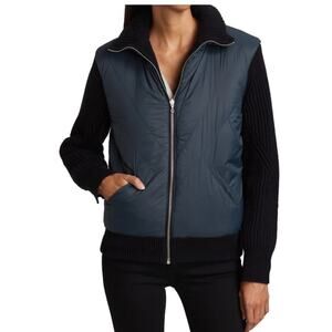 RAG & BONE Mikaela Mix Media Reversible Jacket Navy / Black Women's XS - New